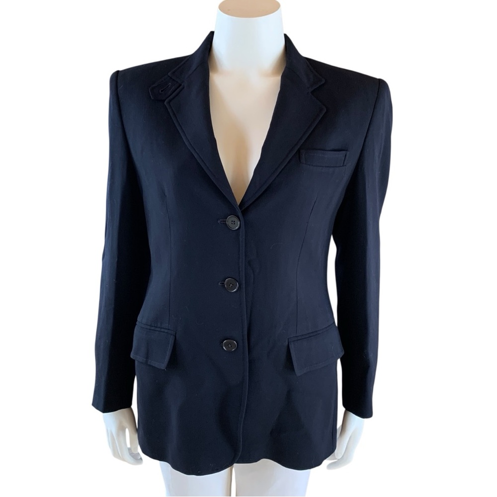 Ralph Lauren Navy Wool Blazer USA Size 6 Woolmark